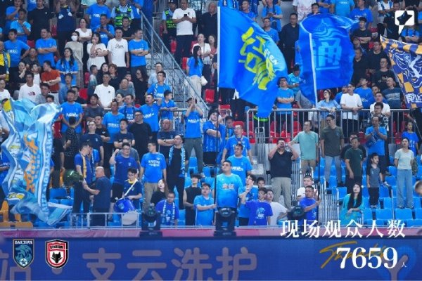 南通支云vs陕西联合月亮泊比赛到场观众人数：7659人，感谢有你！