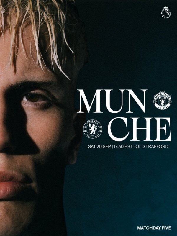 来者不善！切尔西战曼联海报：加纳乔封面，配文＂我们来了！😤＂